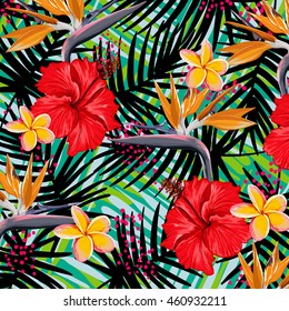 tropical flowers pattern