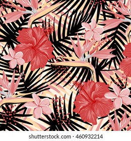 tropical flowers pattern
