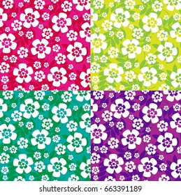 tropical flowers patterns