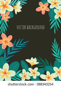 Flores tropicales. fondo de Vector