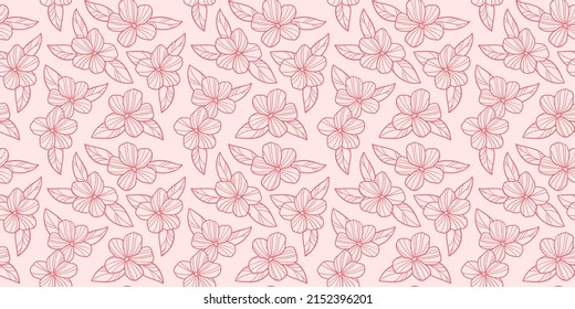Tropische Blumen, Vektorgrafik, floraler, sich wiederholender Hintergrund