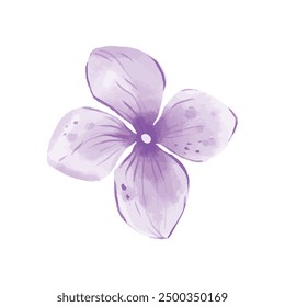 Tropical flowers in watercolor style illustration.