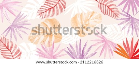 Similar – Image, Stock Photo Tropical monstera leaf on a light blue background