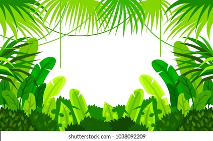 tropical forest. frame. child. design.