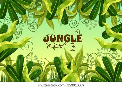 tropical forest. jungle. vector illustration