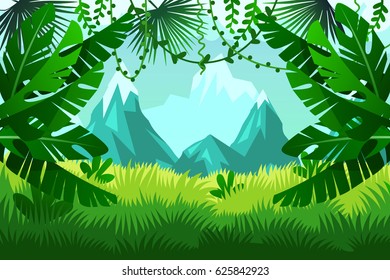 tropical forest. Vector landscape