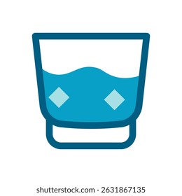 Tropical Fresh Drink Glass Flat Style