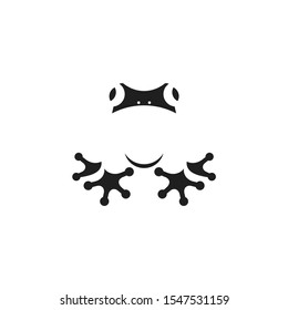 Tropical frog. Logo. Isolated frog on white background