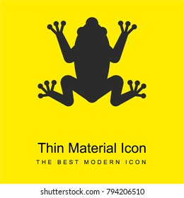 Tropical Frop bright yellow material minimal icon or logo design