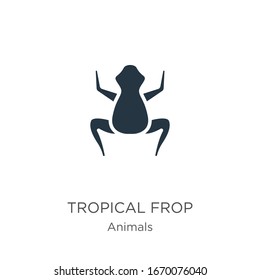 Tropical frop icon vector. Trendy flat tropical frop icon from animals collection isolated on white background. Vector illustration can be used for web and mobile graphic design, logo, eps10