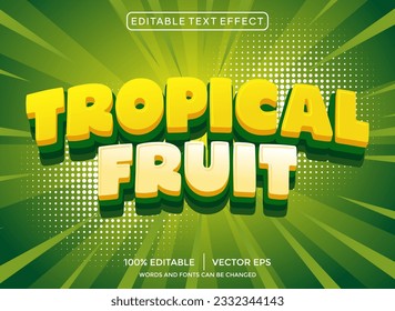 Tropical fruit 3D editable text effect