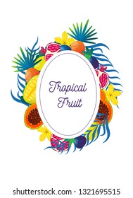 tropical fruit banner background vector illustration