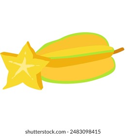 tropical fruit cartoon vector illustration