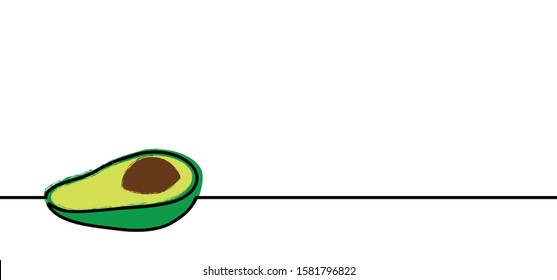 Tropical fruit fresh green ripe avocado line pattern vegan Vector icon icons sign green half avocados Creative healthy food concept fitness comic cartoon oneline Whole and half avocado with leaves