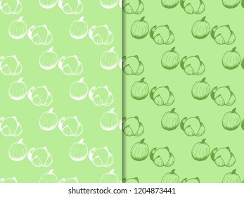 Tropical fruit longan seamless pattern