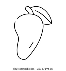 tropical fruit mango line icon vector. tropical fruit mango sign. isolated contour symbol black illustration
