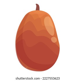 Tropical fruit oil icon cartoon vector. Palm food. Extract product
