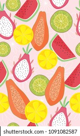 tropical fruit pattern
