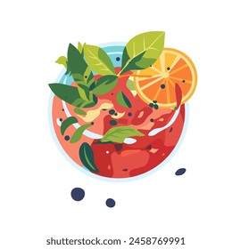 Tropical Fruit Salad Bowl Artwork