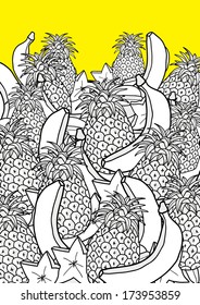 tropical fruit set