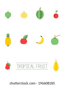 Tropical fruit set icon