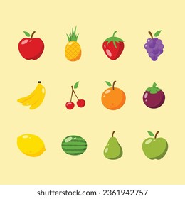 Tropical Fruit Vector Illustration Design