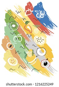 Tropical fruits pattern