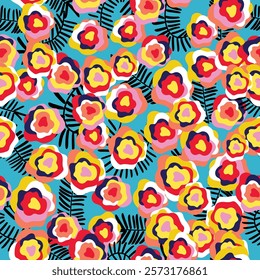 Tropical funny childish seamless pattern