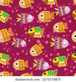 Tropical funny childish seamless pattern