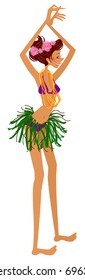 tropical girl dancing