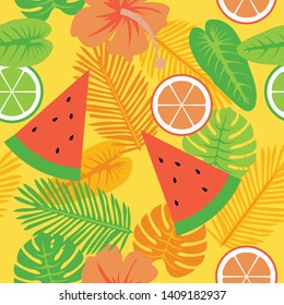 Tropical Gold and Yellow Summer Pattern