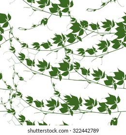 Tropical grape leaves design. Vector illustration.