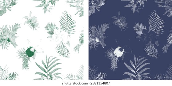 tropical graphic design. palm tree pattern. hand drawn coconut summer pattern background. palm line art design. vintage graphic design. pattern design