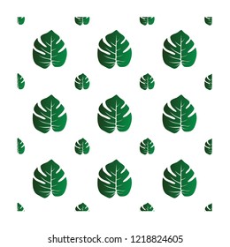tropical green leaf seamless pattern background