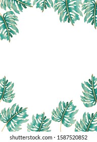 Tropical green leaves design, Nature summer plant botany tree and decoration theme Vector illustration