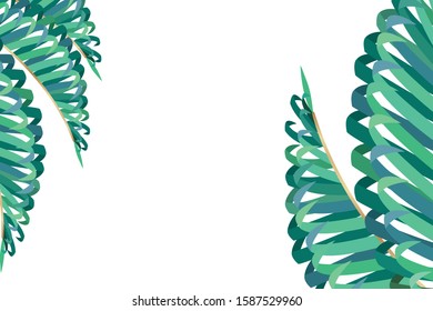 Tropical green leaves design, Nature summer plant botany tree and decoration theme Vector illustration