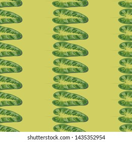 Tropical green leaves of dieffenbachia. Summer exotic natural seamless pattern.
