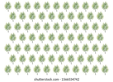 Tropical green leaves pattern. Trendy print for summer. Usable for wallpaper, banner, poster, postcard. 