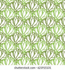 Tropical green pattern.Seamless vector