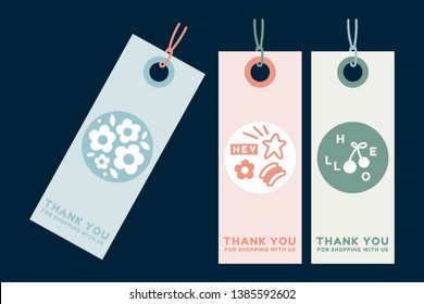 Tropical greetings sticker label collection vector