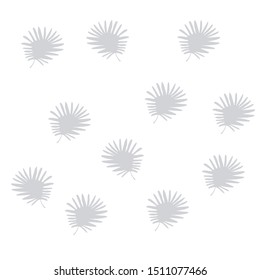 tropical grey silver  leaves pattern modern color. Fashionable design on a white background. For textiles, fabrics, packaging, boxes, cardboard, wrapping paper.
Hand drawn cartoon style. Vector