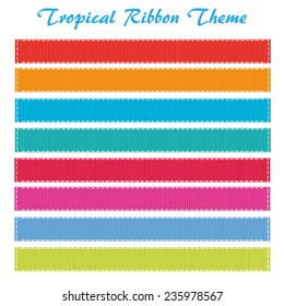 Tropical Grosgrain Ribbon Theme