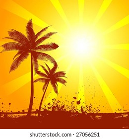 Grunge tropical