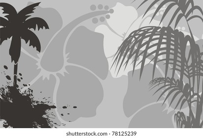 tropical hawaii background in vector format