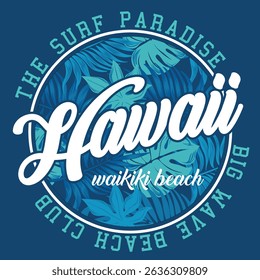 Tropical Hawaii Graphic For Apparels
