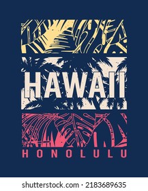 Tropical Hawaii Honolulu T-Shirt Design