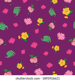 Ilustración de diseño sin fisuras en Hawaii tropical