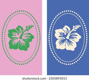 Tropical Hawaiian hibiscus background. Phone wallpaper. Hibiscus set. Exotic jungle wallpaper.	