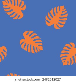 Tropical hawaiian leaf seamless pattern