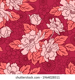 Tropical Hawaiian pattern with repeat 